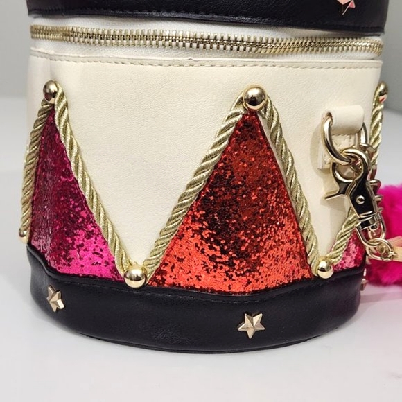 Betsey Johnson Bags Betsey Johnson Drummer Boy Drum Crossbody Chain Bag With Pom Pom